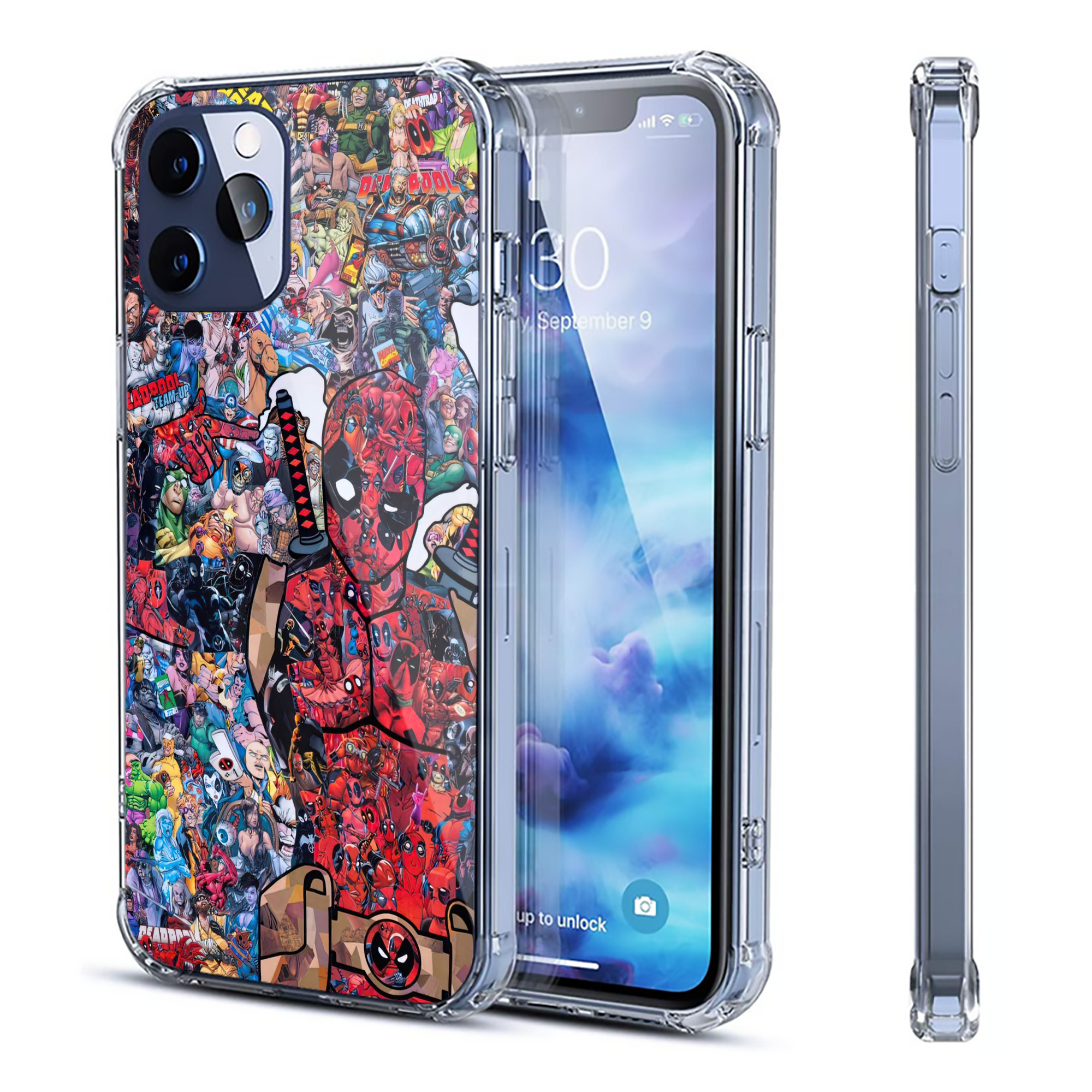 （画像用） Deadpool デッドプール 【iPhone 12シリーズ対応】透明スマホケース（クリアソフトケース）